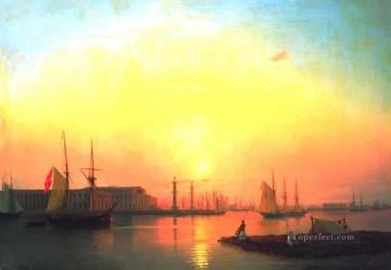 海の風景 Painting - イワン・アイヴァゾフスキーによるペテルブルグ海景の交換